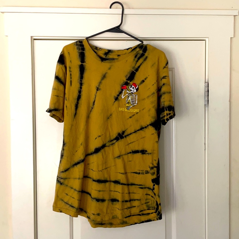 Bleach tie dye Bad Decisions men’s T-shirt